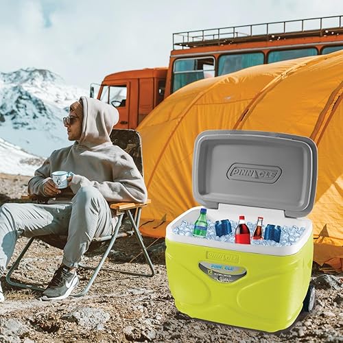 Miniatura 4 de Pinnacle Enfriador con ruedas  Práctico juego de enfriador de 66L con ruedas y mango  Incluye enfriadores de camping de 30L 11L y 4.5L y 2 ladrillos