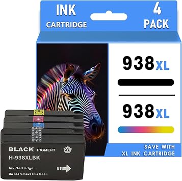 938XL 938 XL Ink Cartridges Replacement for HP 938XL | Ink Cartridges High Yield Work with OFFICEJET PRO 9110B 9120 9130 9720 9730 Printers,Combination4
