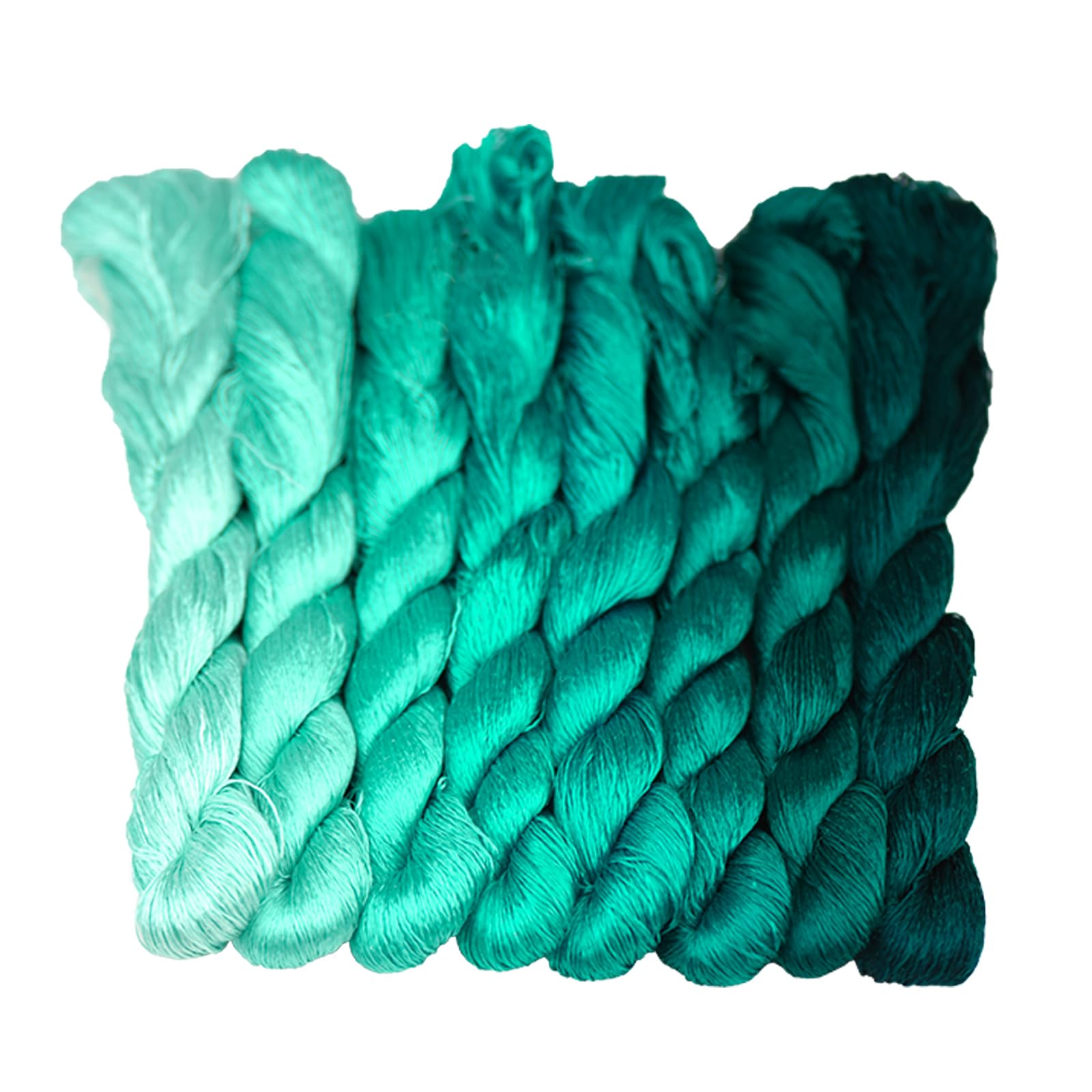 MINGGUXIUYIMINGGUXIUYI Natural 100% Silk Thread, Handmade Embroidery Thread, Silk Embroidery Thread 880 Metres, 8 Colors (94)