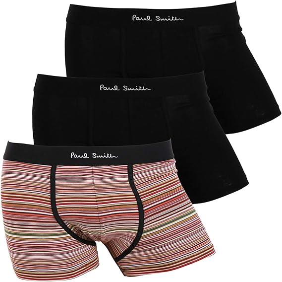 Amazon ポールスミス Paul Smith ボクサーパンツ メンズ 3枚セット Men Trunk かっこいい 綿 ボーダー 無地 おしゃれ 3枚組 セット 914ca3p 並行輸入品 ボクサー 通販