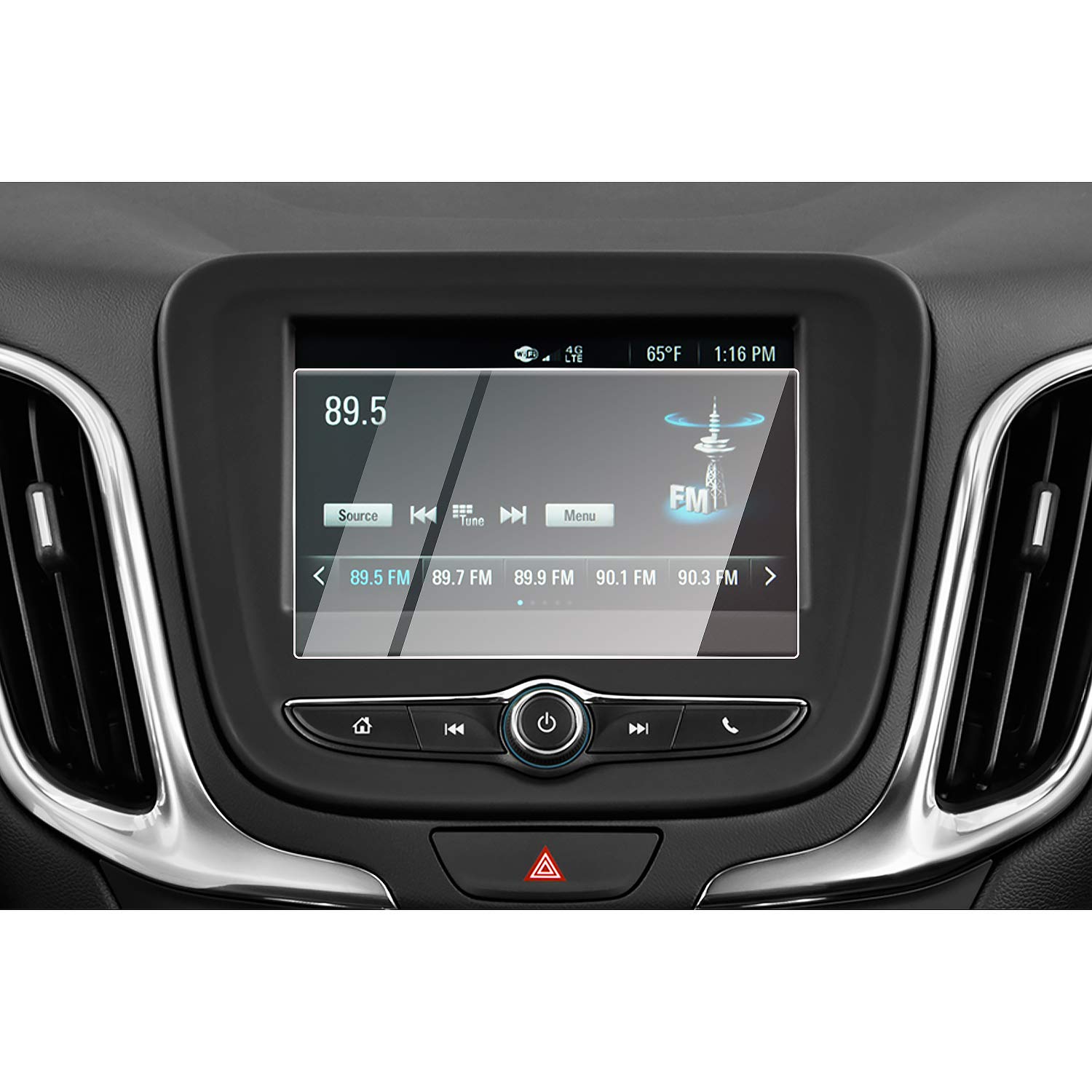 CDEFG Car Screen Protector Center Control Navigation Touch Screen Protector for 2018 2019 Equinox L LS, Tempered Glass HD Scratch Resistance (for 2018 2019 Equinox L LS 7IN)
