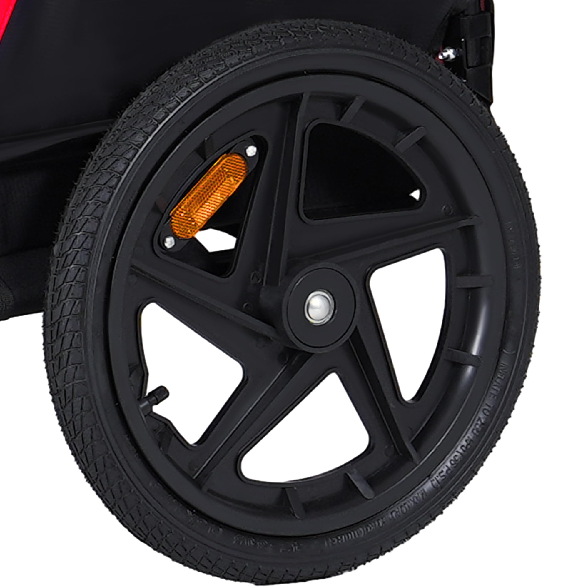 DlandHome Hundeanhänger, faltbar und anpassbar, Kinderwagen für Haustiere, mit Vorderrad, Reflektoren, Fahrradträger, faltbar, aus Oxford-Stoff, Belastung: 40 kg, Rot