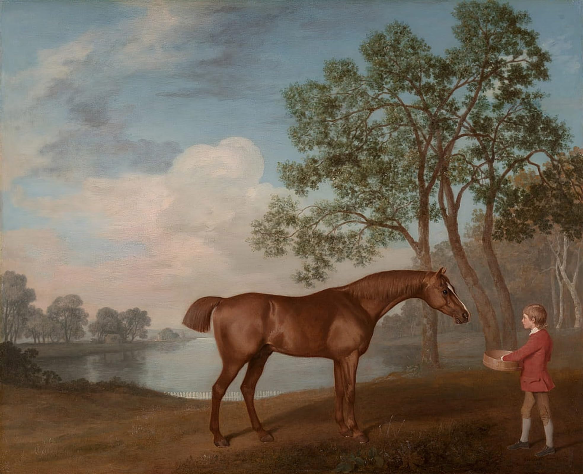 SERENDIPITP Retro Picture Poster Wall Art Pictures Painting with a Stable lad by George Stubbs Wall Art Canvas Print for Wall Decor 60x90cm