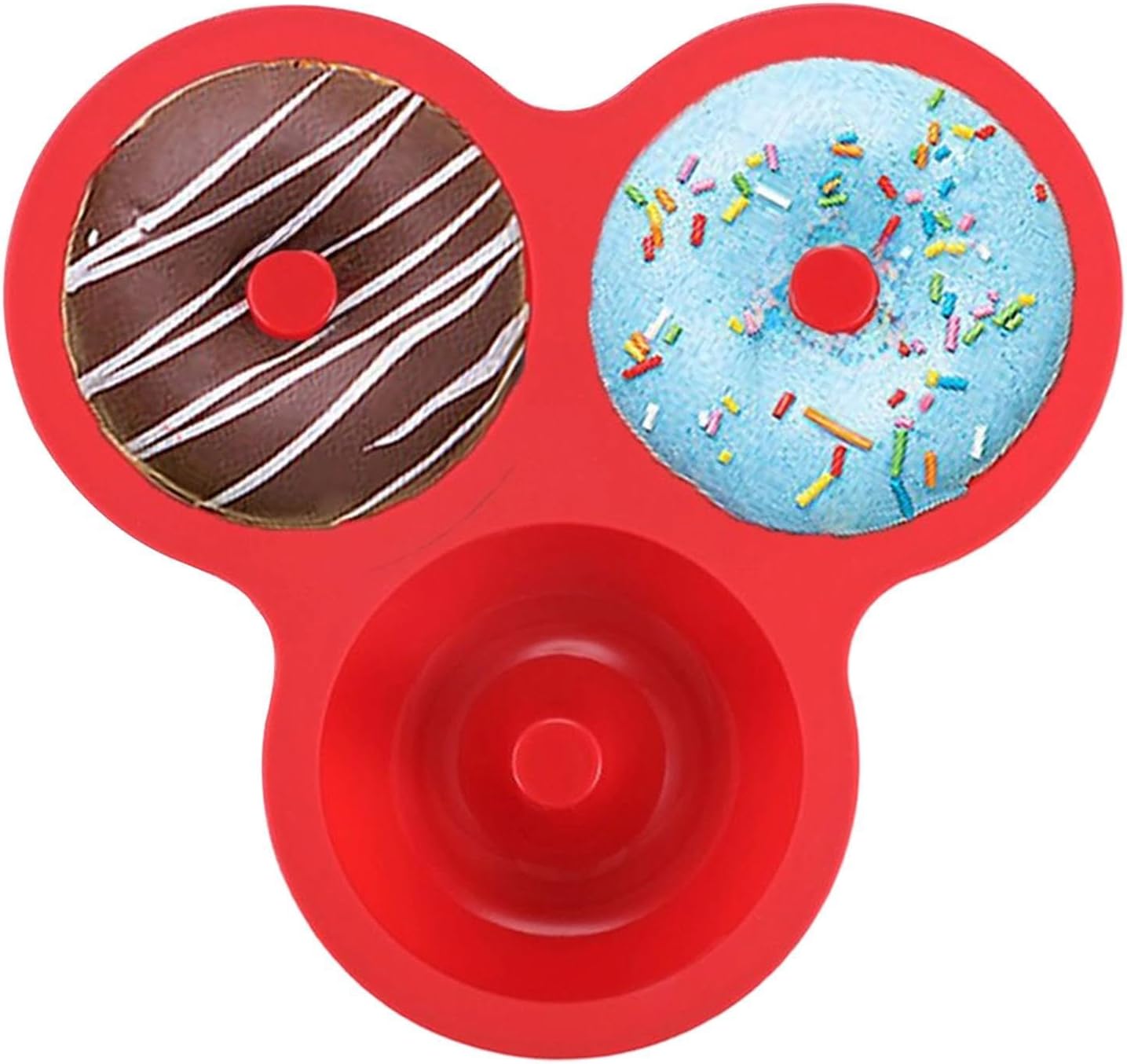 Donut Pan, Heat Resistant Silicone Tray, Reusable Donut Molds, 9.05inch