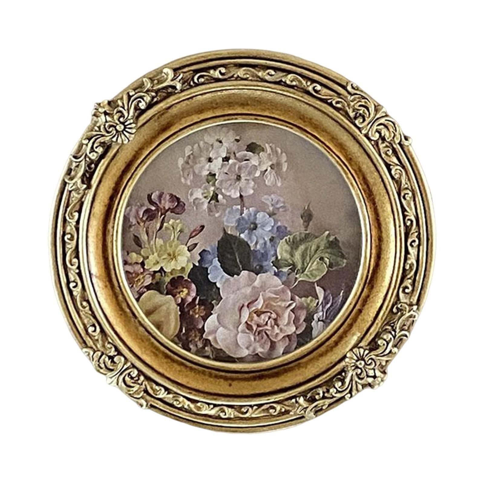 YWLUUOO Picture Frame, Decorative Photo Frame Antique Ornate Photo Home Decor, Old Fashioned Photoes Gallery Art Decorative