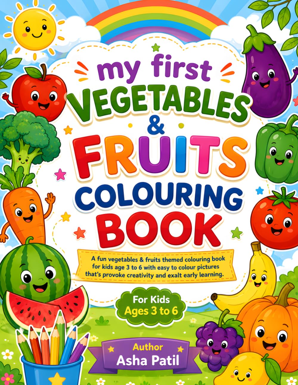 My First Vegetables & Fruits Colouring Book