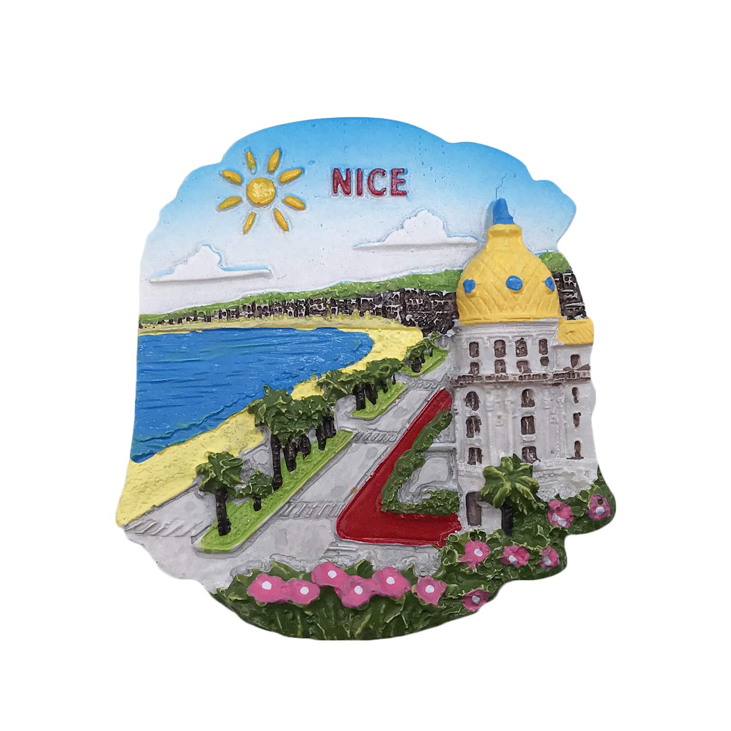 Wedarego Nice 3D France Refrigerator Fridge Magnet Tourist Souvenirs Handmade Resin Craft Magnetic Stickers Home Kitchen Decoration Travel Gift