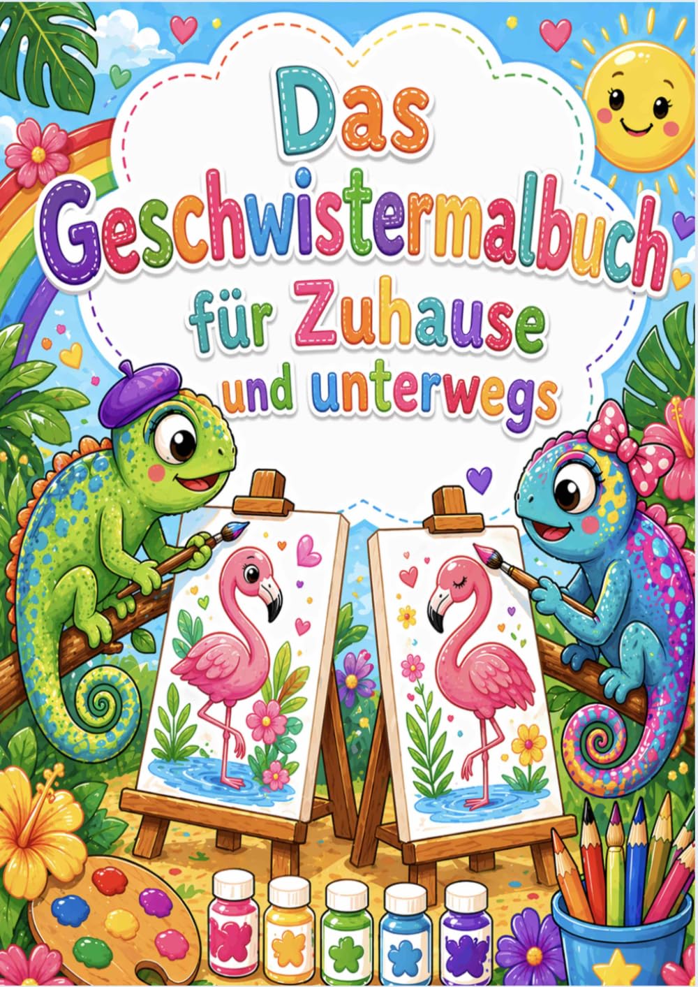 Das Geschwistermalbuch für Zuhause und unterwegs
