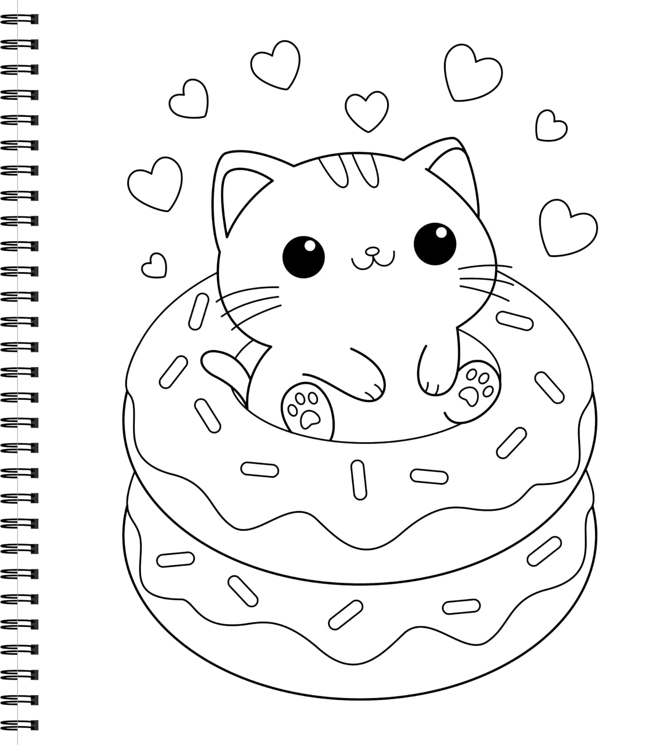 Simple and Sweet Coloring Book: Cute Cats image 3