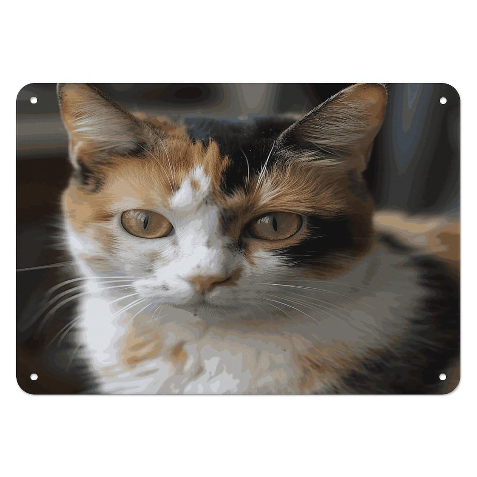 Btcowzrv Style A Cat Metal Sign, 5.5" X 7.9" Tin Wall Decor, Wall Art Plaques For Home Wedding Decor Room Living Room Decoration