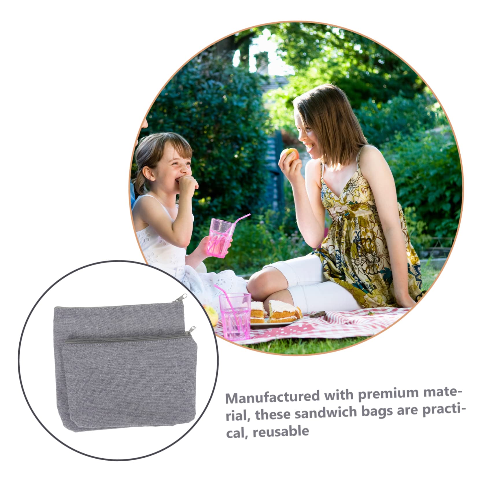 MAGICLULU 10piezas Bolsas Reutilizables Para Sandwiches y Snacks De Tpu Cierre Para Almuerzos Picnic y Camping