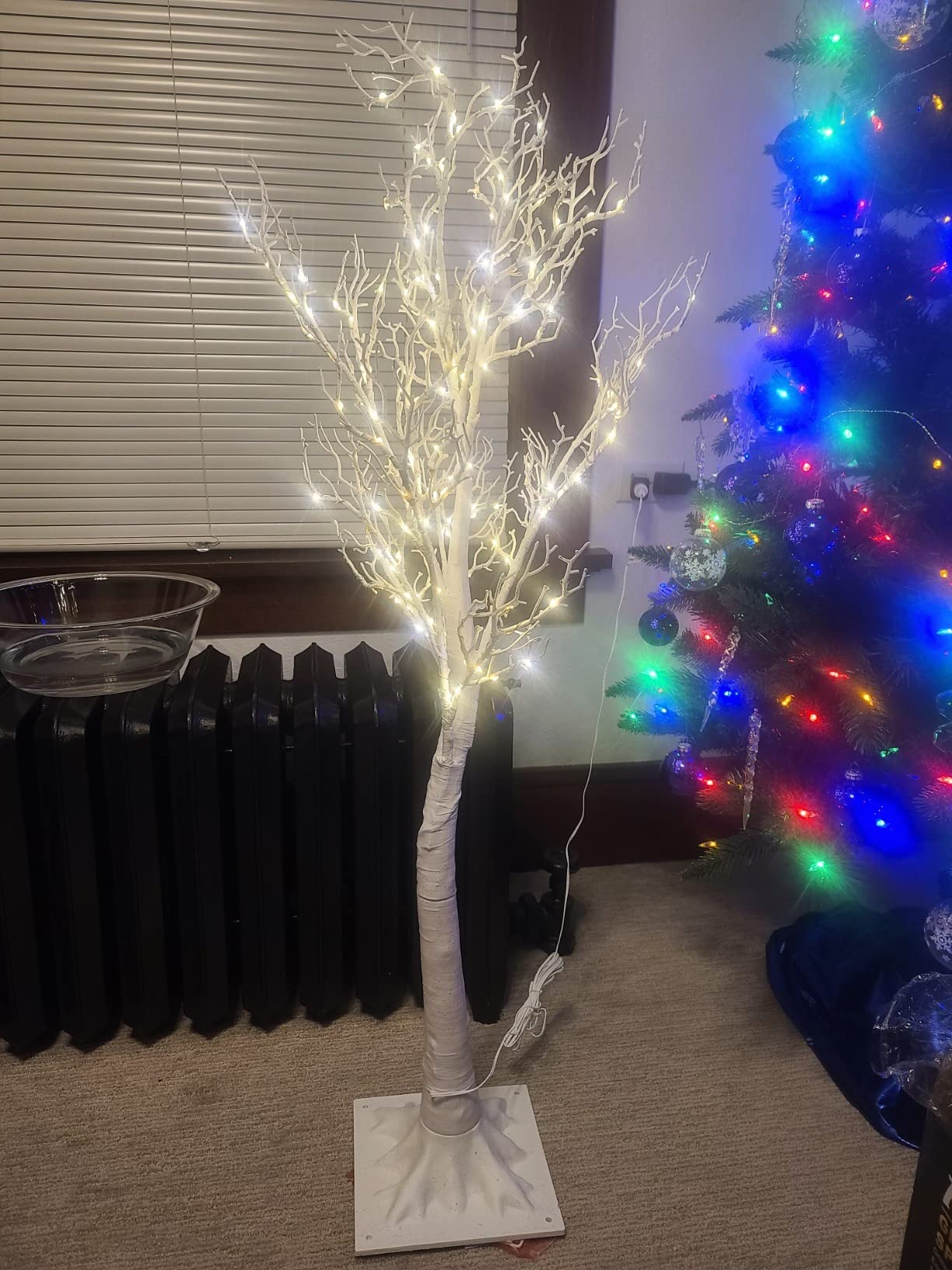 11/mo Finance LITBLOOM White Tree with Lights Plug in 4FT 150 Fairy