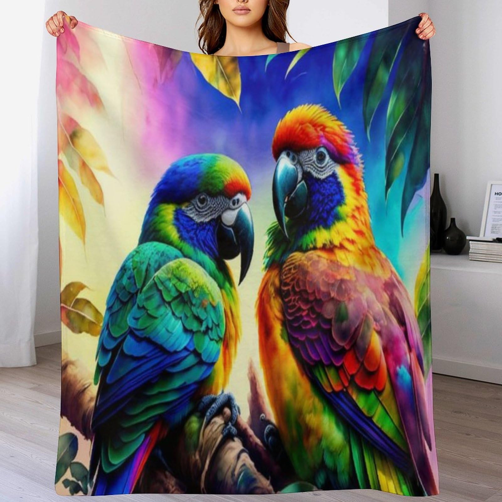 Manta de loro de franela premium y tacto suave para decoración interior de salones