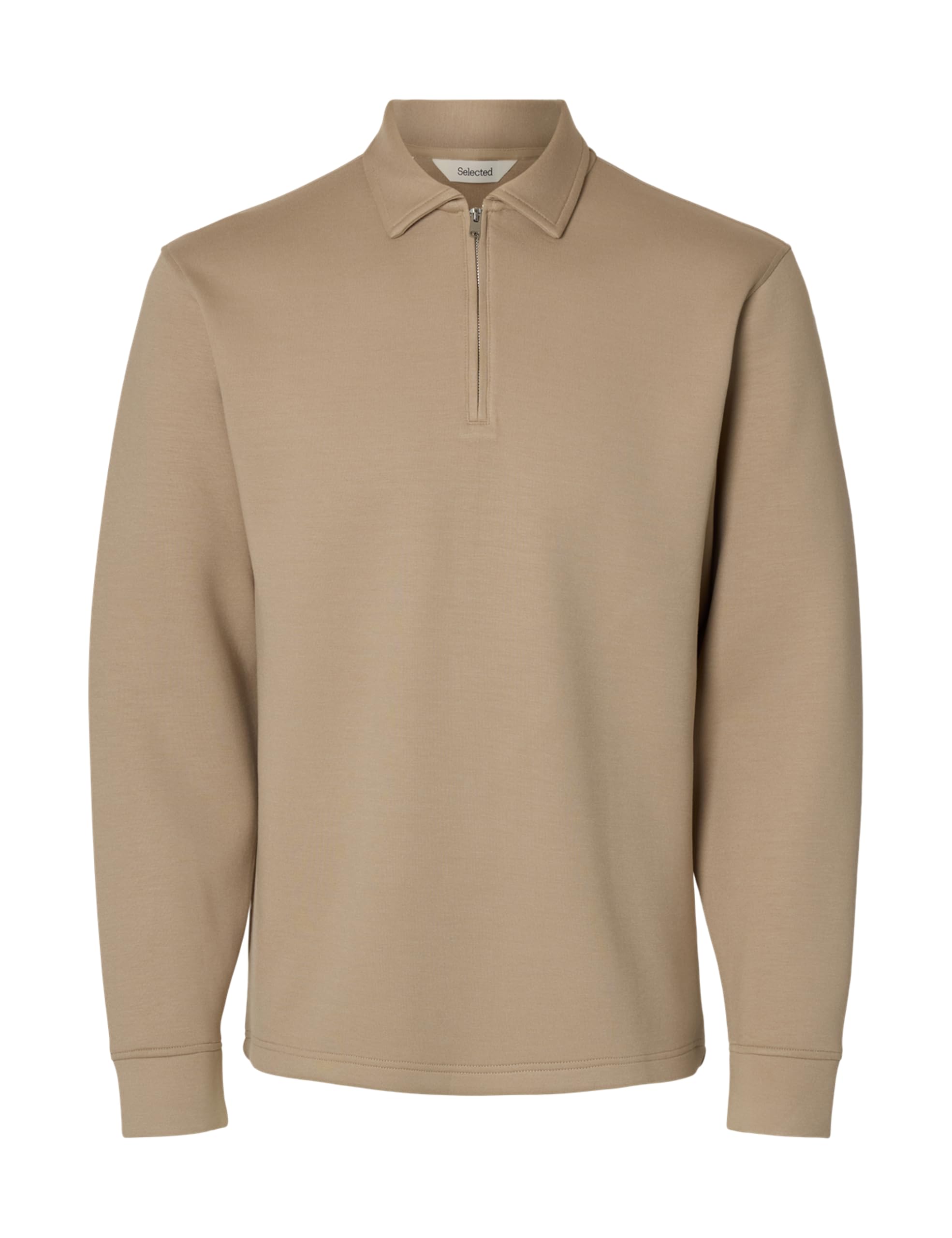 SELECTED MEN Slhemanuel Soft Polo Zip Sweat Noos, Pure Cashmere, XL