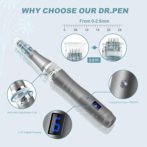 Miniatura 2 de Bolígrafo profesional de microagujas con 8 cartuchos, micro aguja inalámbrica, cartuchos de agujas de repuesto, 3 piezas de 16 pines, 3 piezas de 36