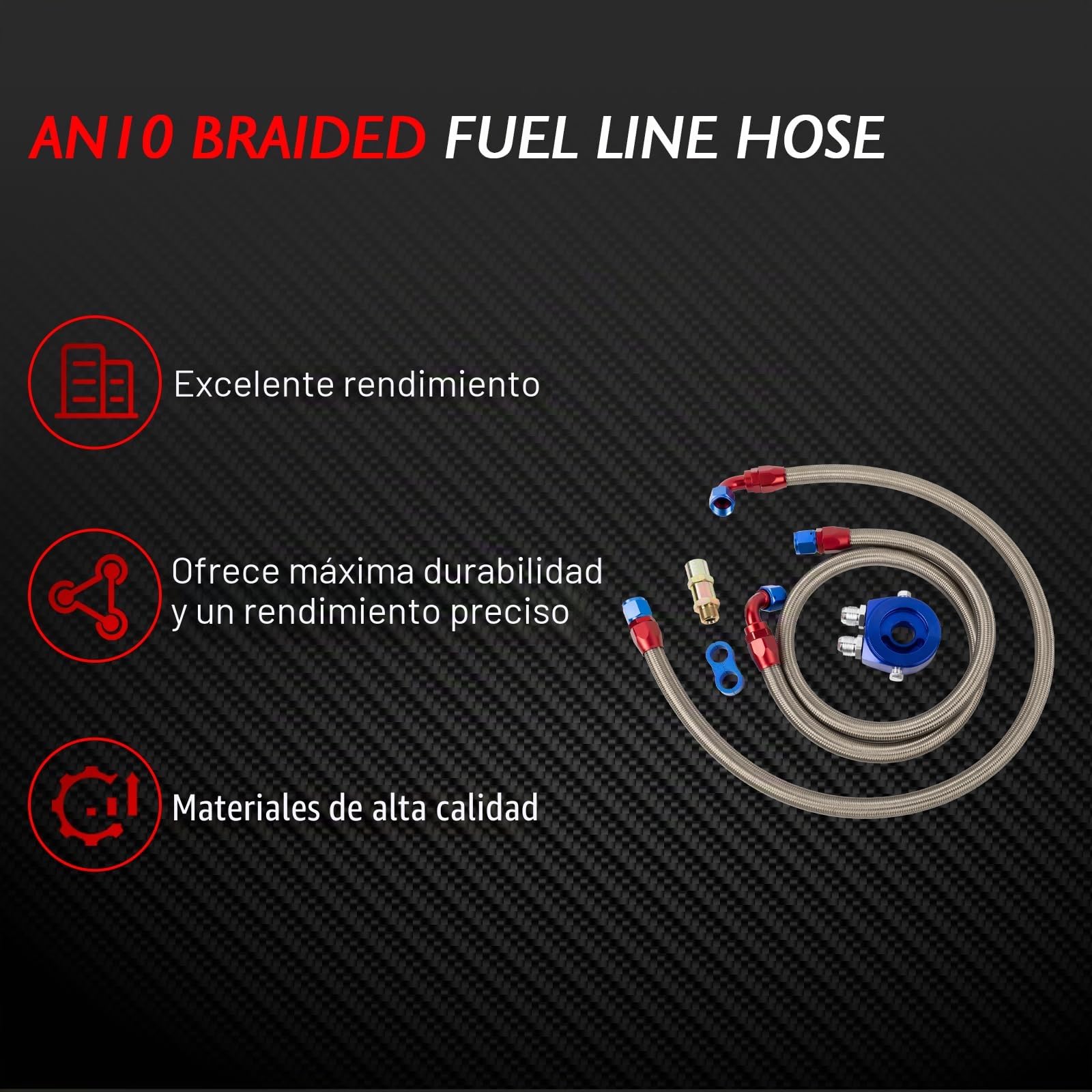 Enfriador de aceite de 19 filas AN10, juego de conexión adicional, enfriador de aceite externo, enfriador de motor, enfriador de agua, enfriador de aceite del motor, enfriador de aceite