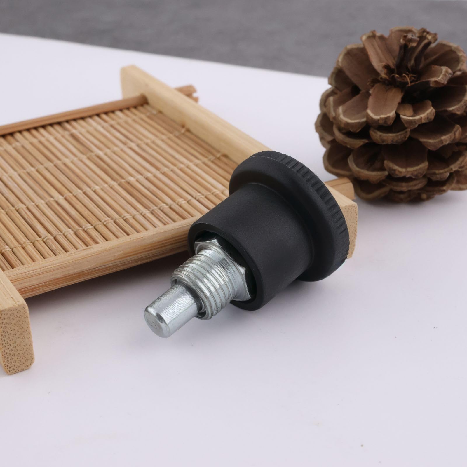 2 Pernos de Bloqueo de Mini Rejilla con Botón de Plástico Adecuados para Muebles de Equipos Deportivos Y de Fitness Equipos Médicos (M10 X 1,0 Mm)