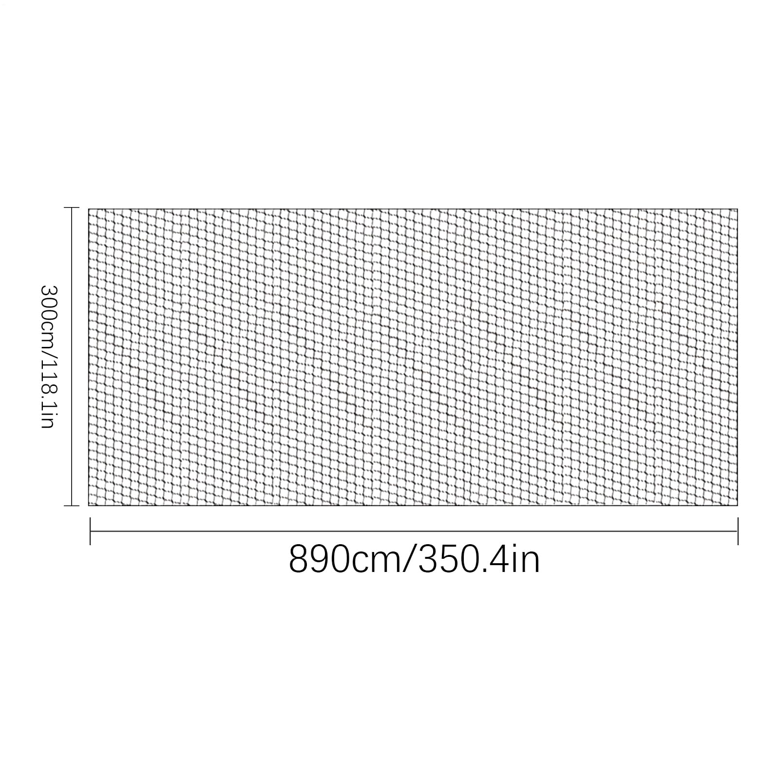 Rete di protezione per palloni, rete da calcio per cortile, forniture da calcio, rete sportiva per campo da baseball, allenamento, hockey, campo da colpire, 650 x 300 cm