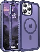 for iPhone 15 Pro case, [Compatible with MagSafe][Military Grade Drop Protection][Heavy Duty Protection][Non-Slip][Shockproof] with 2-Layer Durable Bumper Phone Case 6.1''-Dark Purple