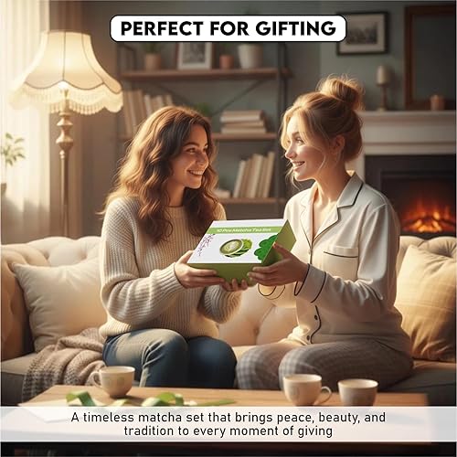 Miniatura 7 de Juego de 10 piezas de matcha, juego de matcha de cerámica incluye cuenco de matcha de 17 onzas, batidor y cuchara de bambú, soporte para batidor,