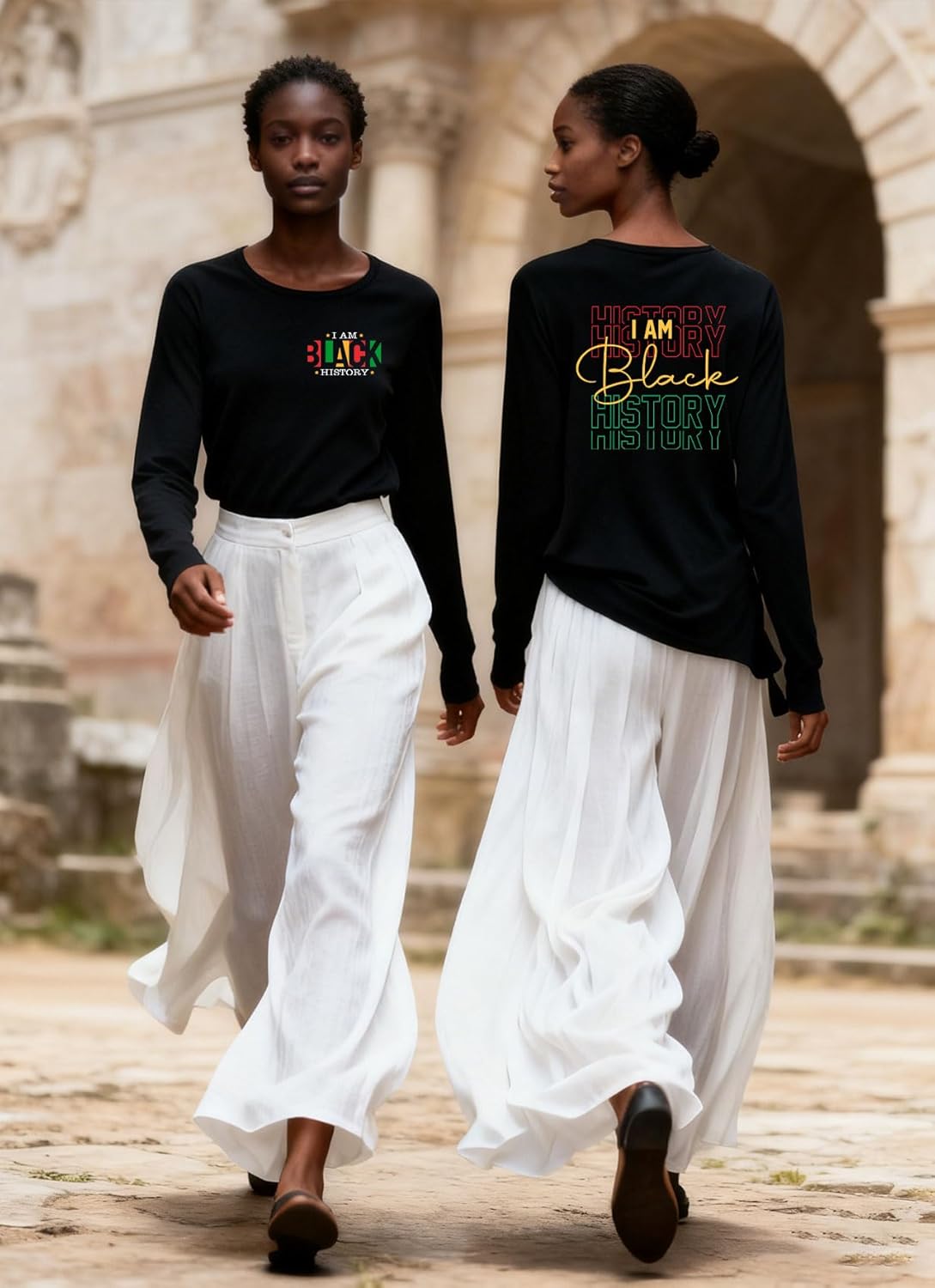 Black History Month Shirt for Women Black History Long Sleeve Shirts Juneteenth Graphic T Shirt Funny Quote Tops - Image 5