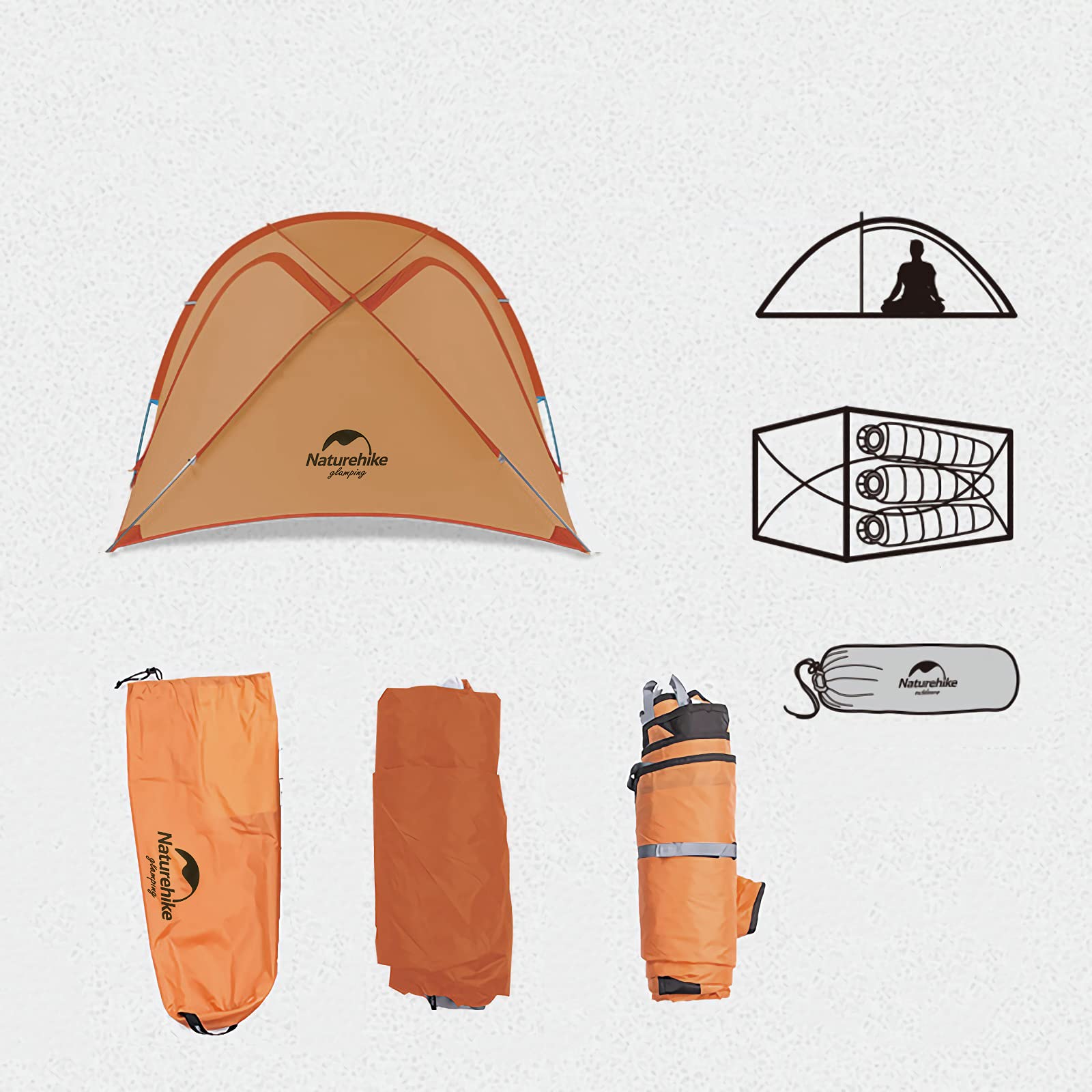 Amazon.co.jp: Naturehike アウトドア登山テント Hiby3 2-3人用