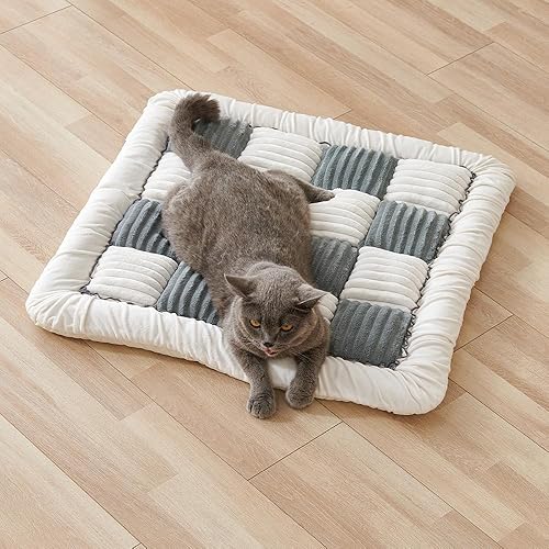 Cama ortopédica para perros grandes, cama impermeable con espuma de jaula de huevos, funda extraíble lavable y parte inferior antideslizante (azul y