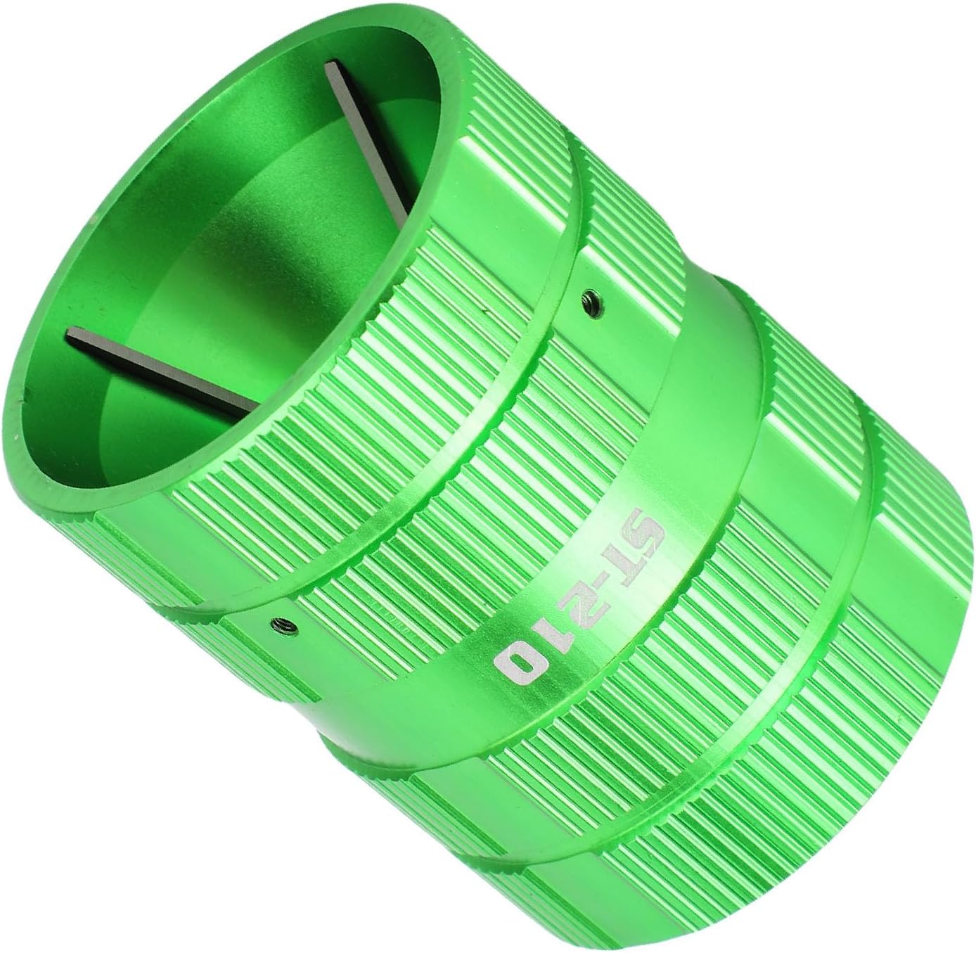 Pipe Reamer Tool, Inner Outer Pipe Deburring Tool with 4 Solid Carbide Reamers for Copper PVC Pipes 1/4in to 2 1/8in Diameter