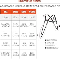 Vista 7 de Ergodyne - Arnés para escáner de código de barras 19163 Squids 3132, negro, pequeño