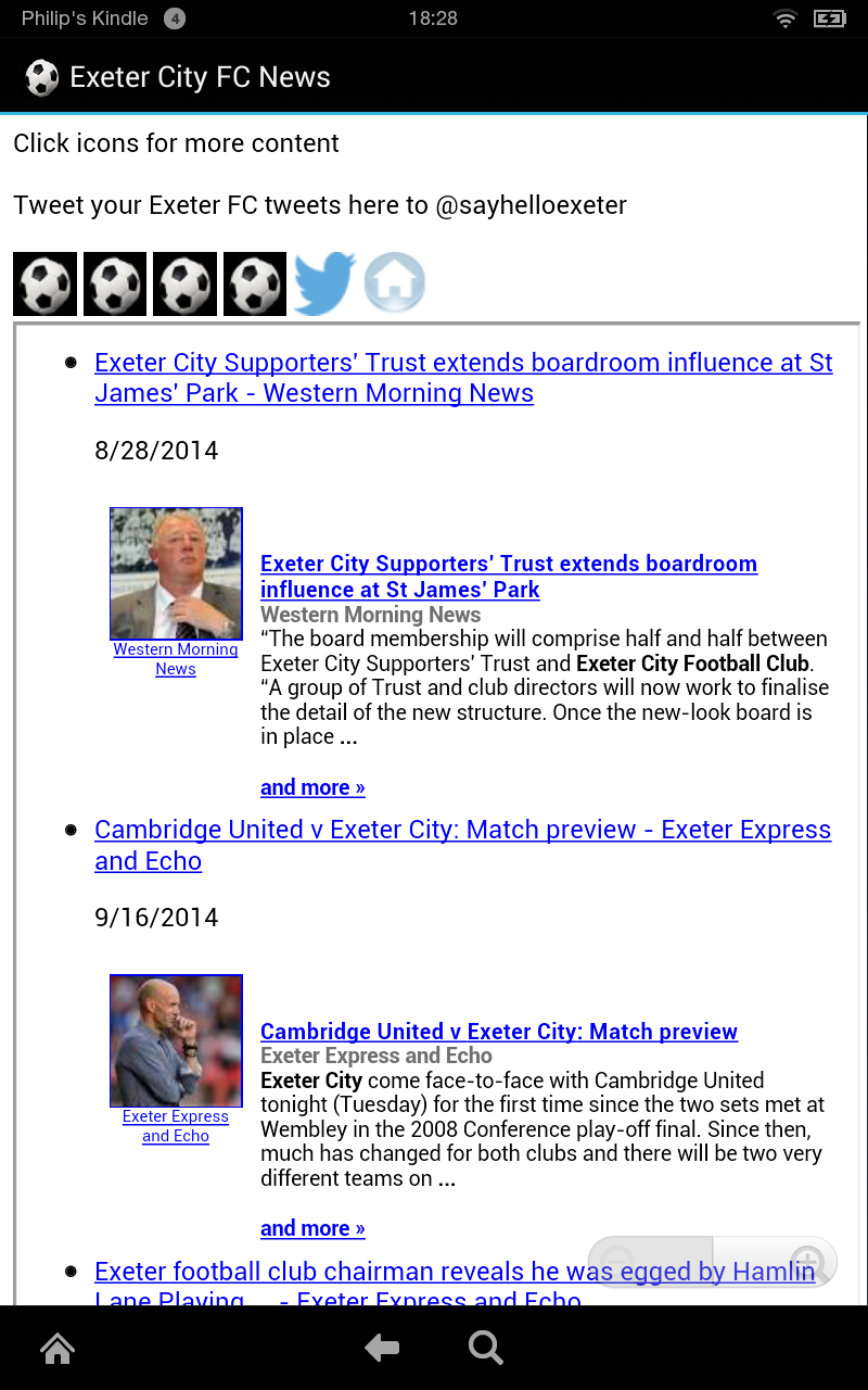 Exeter City FC 100% Unofficial FansApp Ad Free - App on Amazon Appstore