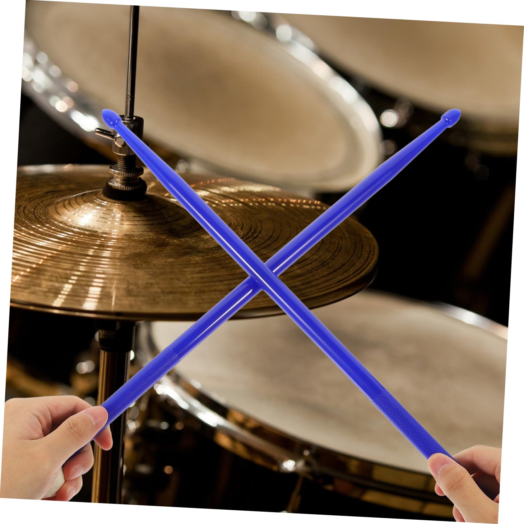 Abaodam 2paare Professionelle Doppelseitige Schlagzeugstöcke Aus Nylon Vielseitige Und Langlebige Percussion-sticks Für Optimale Geeignet Für Schlaginstrumente Dunkelblau