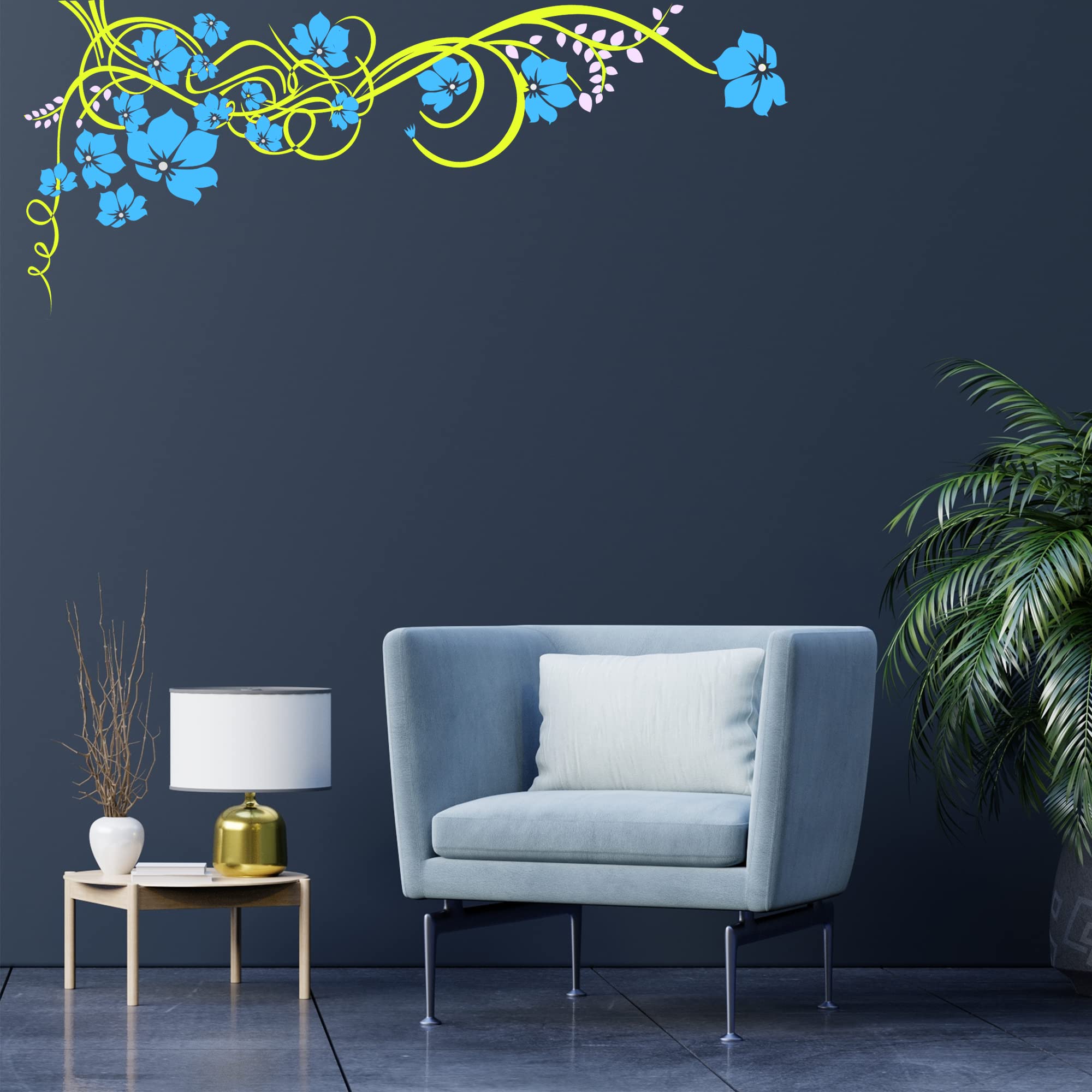 Kayra Decor Flower Stencils for Wall Painting - Suitable for Wall Size (10 feet Width x 10 Feet Height) Stencil Design Size - (110 inch Width x 43 inch Height), Medium (KHSNT226 –M) (B0BMPP4Q38) Amazon Price History, Amazon Price Tracker