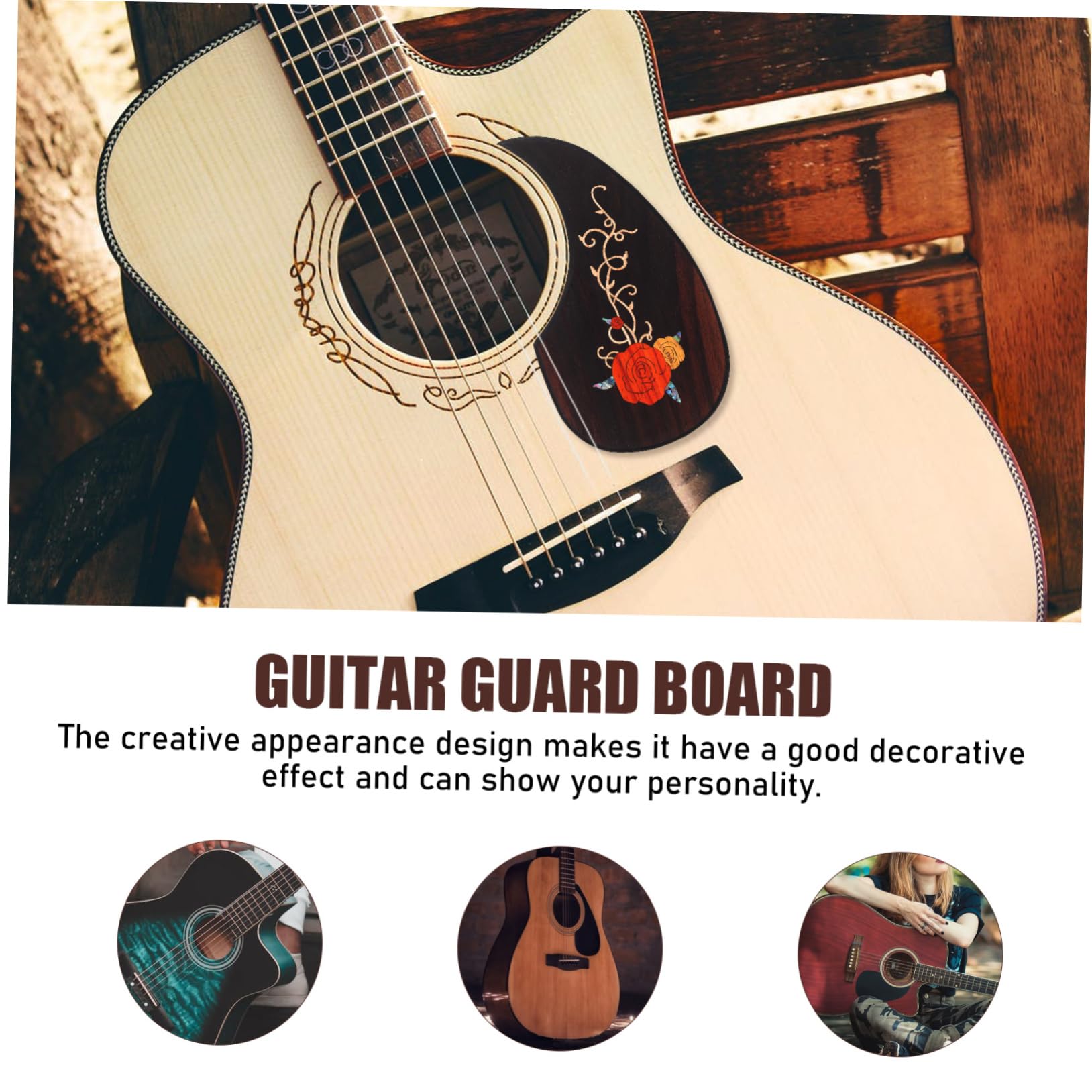 TOYANDONA 5 Uds Golpeador De Guitarra Guitarra Acústica Pegatinas Pastillas De Guitarra Rosa Pegatinas Golpeador Material Púas De Guitarra Eléctrica Accesorio De Guitarra Folk Piezas De
