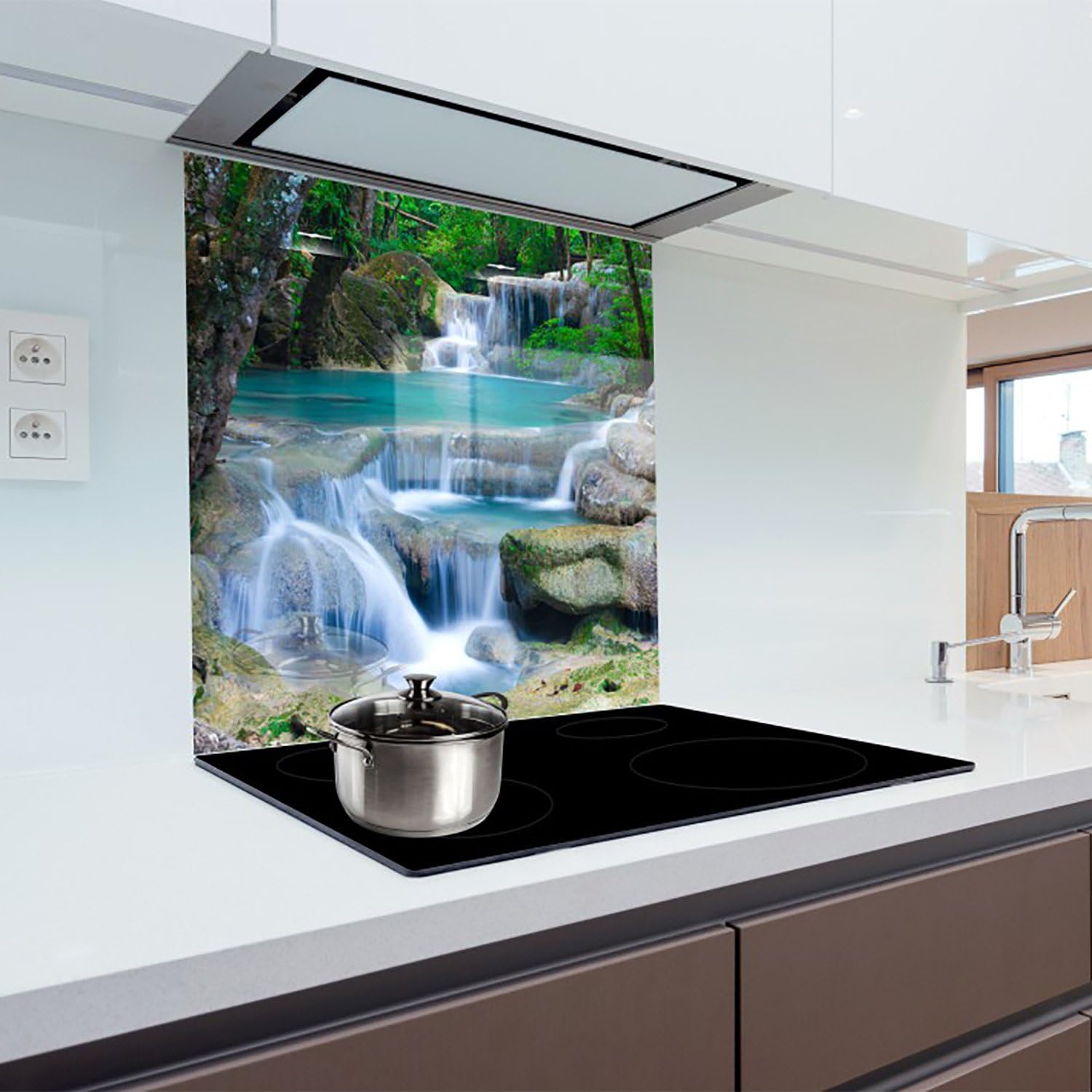 Kitchen Glass Splashback Heat Resistant Toughened Glass 60x65 cm graphic no. 1835