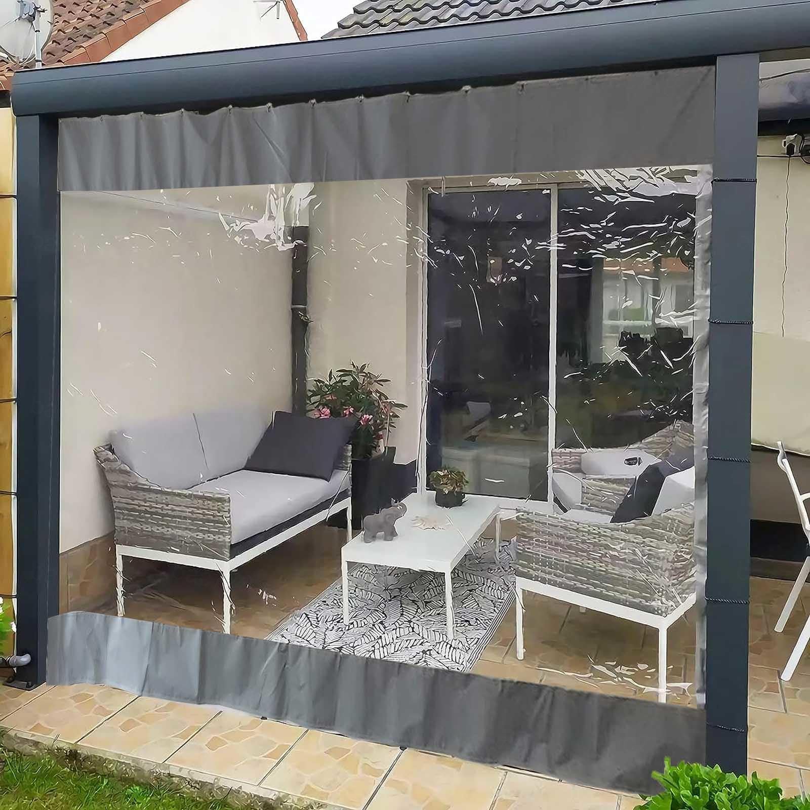 Vinilo transparente para exterior impermeable que aísla tu porche del frío con fácil montaje