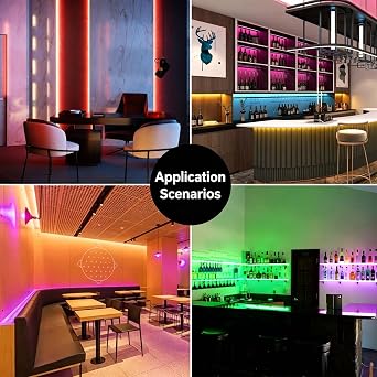 24V RGB COB LED Strip Light,5M 840LEDs/M 10mm High Density Bright Dotless Light Strip RGB Colour Changing Stick On LED Lights for Bedroom, Party, Club,DIY Decoration [Energy Class F]