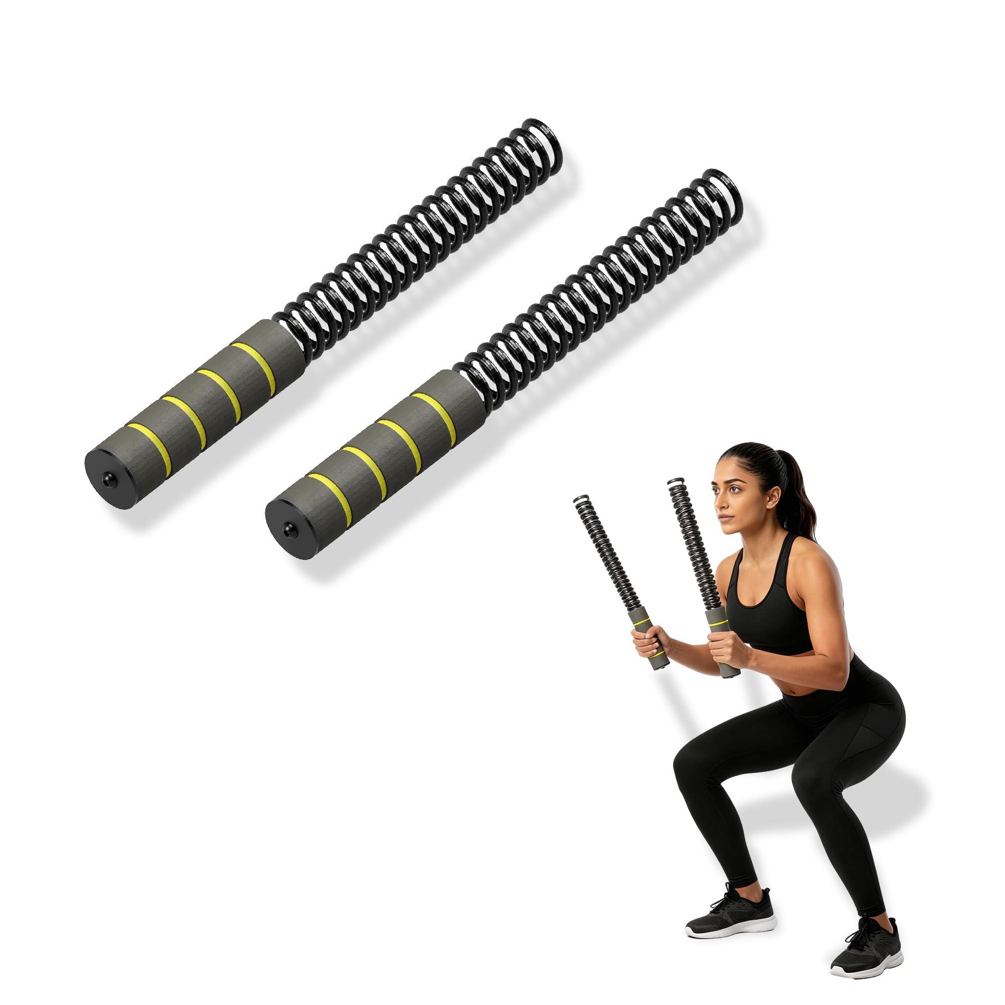 Glory Ropeless Spring Battle Rope Set of 2 – Portable Full Body Trainer for Strength, Cardio, HIIT & Muscle Building | Ideal for Small Rooms & Home Gyms Workouts-image-5