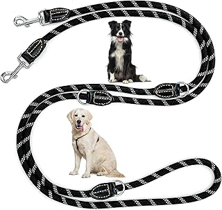 Dog Lead for Large Dogs Double Reflective Dog Lead 3 m Adjustable Thick Braided Lead Dog with Carabiner Bite Resistant for Medium and Large Dogs of All Sizes (13 mm × 3 m) product image