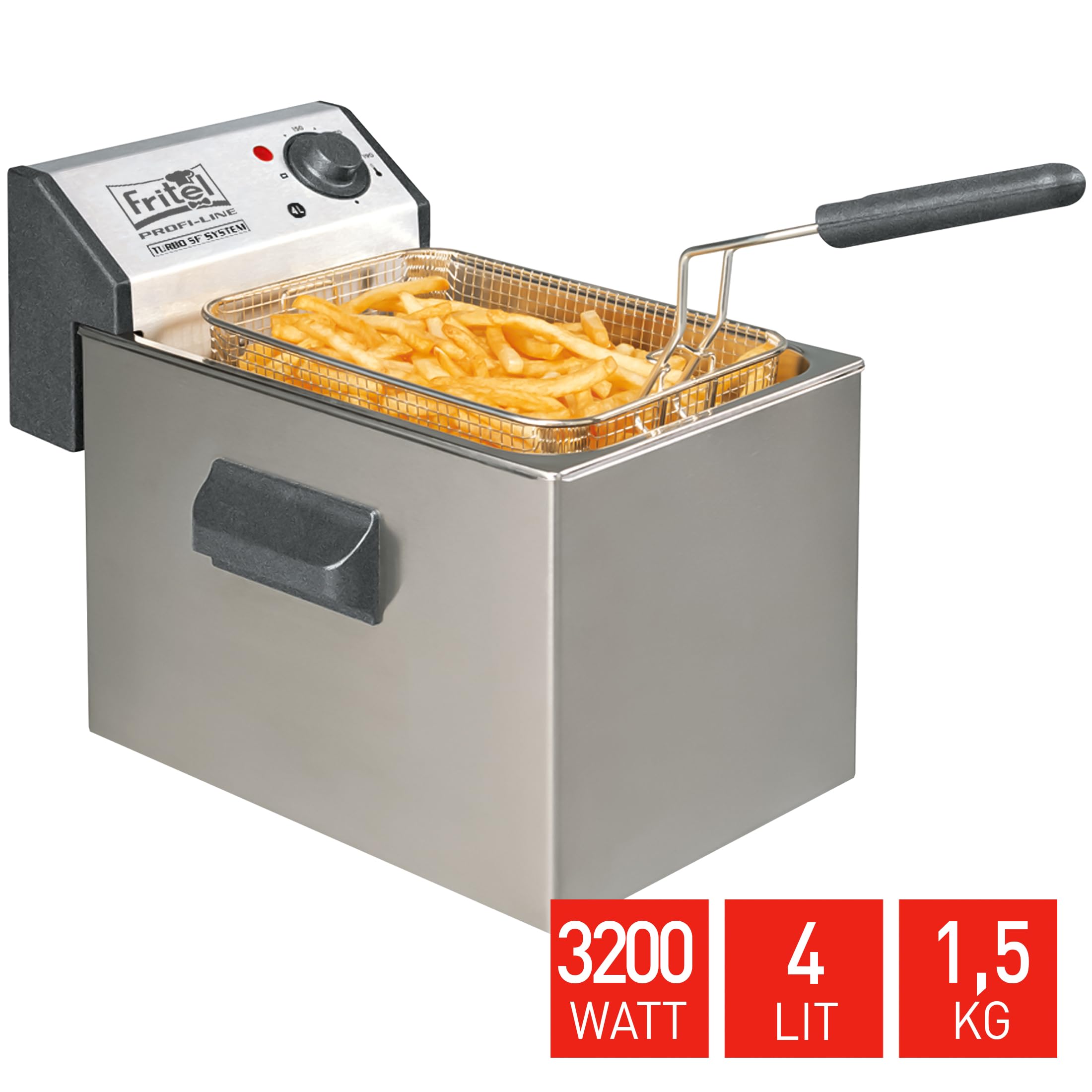 FRITEL Friteuse Profi 3355 4L 3200W Antistoffdeckel