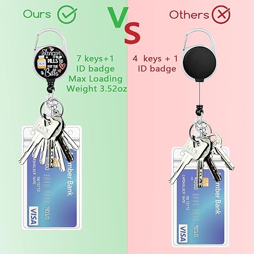 Miniatura 12 de Giancomics Black ID Badge Holder with Lanyard, Lanyards for ID Badges with Badge Reel Retractable Heavy Duty, Lanyard with ID Holder Keychain Clip