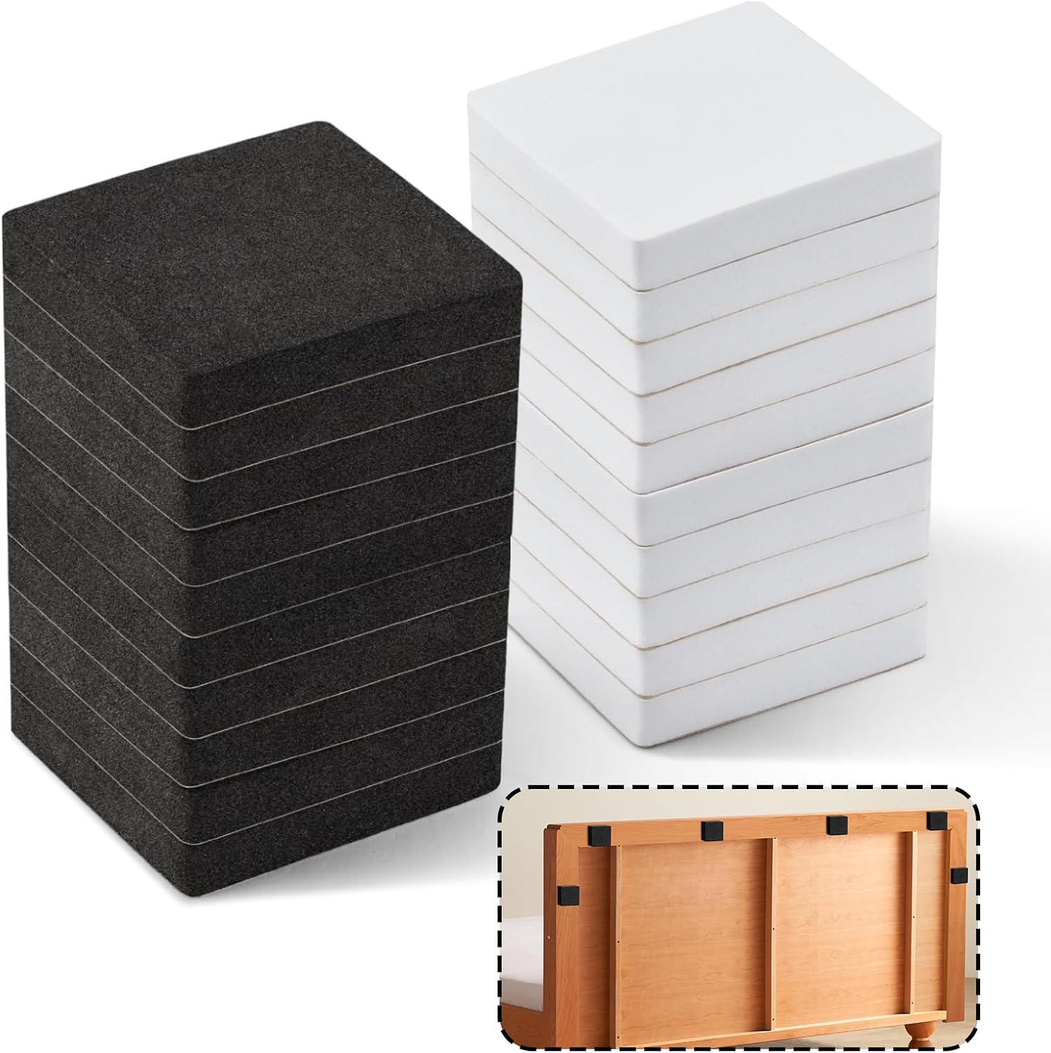 Headboard Wall Bumpers - 20-Pack Anti-Shake Furniture Protectors
