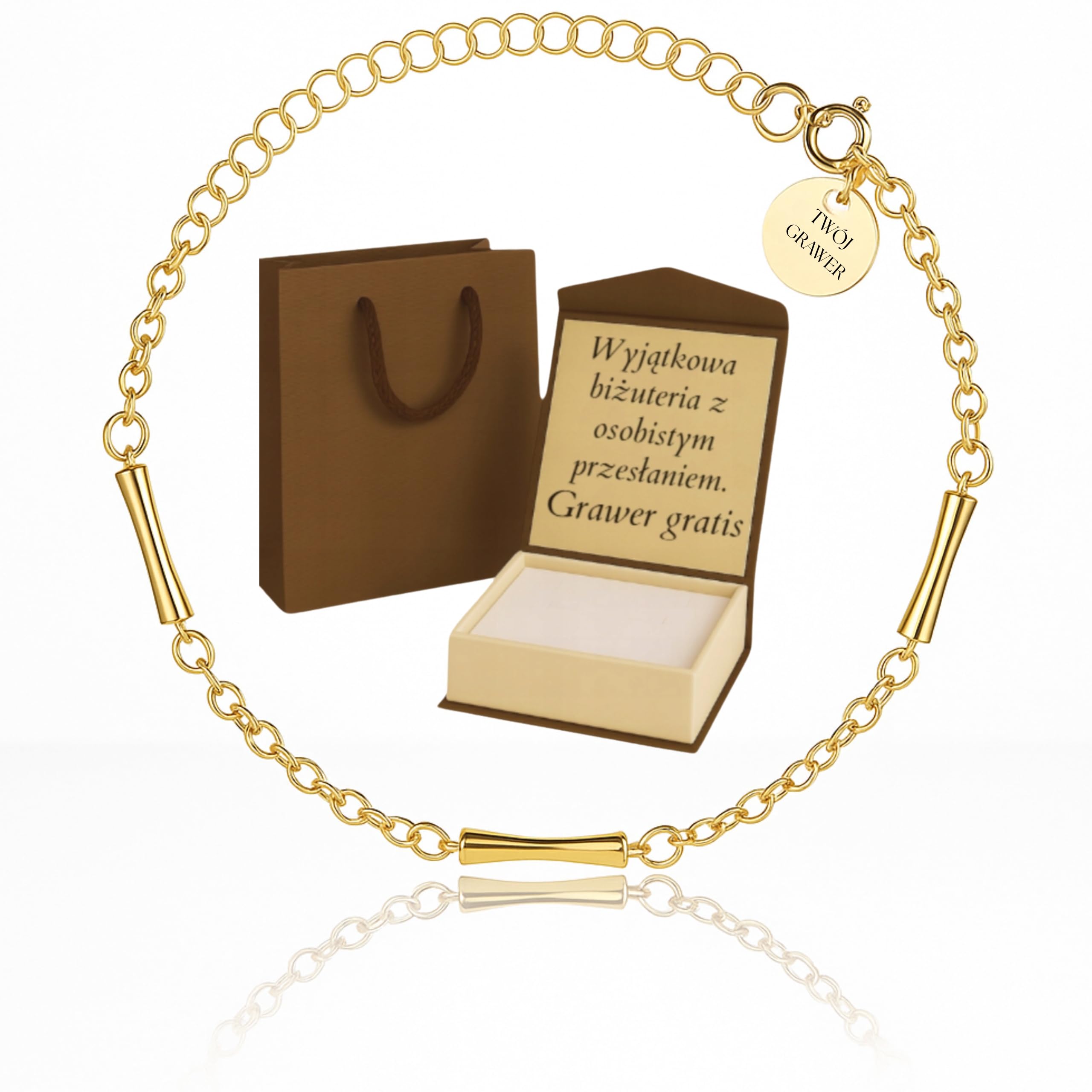 Zelya Bracciale da donna placcato oro 585/925, gioiello da donna personalizzato placcato oro 14 carati, regalo per lei, treccia ancora, mix di diversi motivi