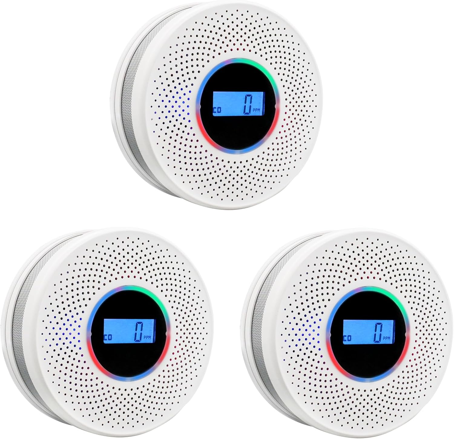 Smoke Detector Carbon Monoxide Detector Combo with Digital Display and Sound Light Alarm, 2-in-1 Smoke & CO Alarm with Battery Operated for Home, Travel or RV