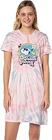 Peanuts Camisola feminina Snoopy Feelin Groovy Camisola de dormir para adultos
