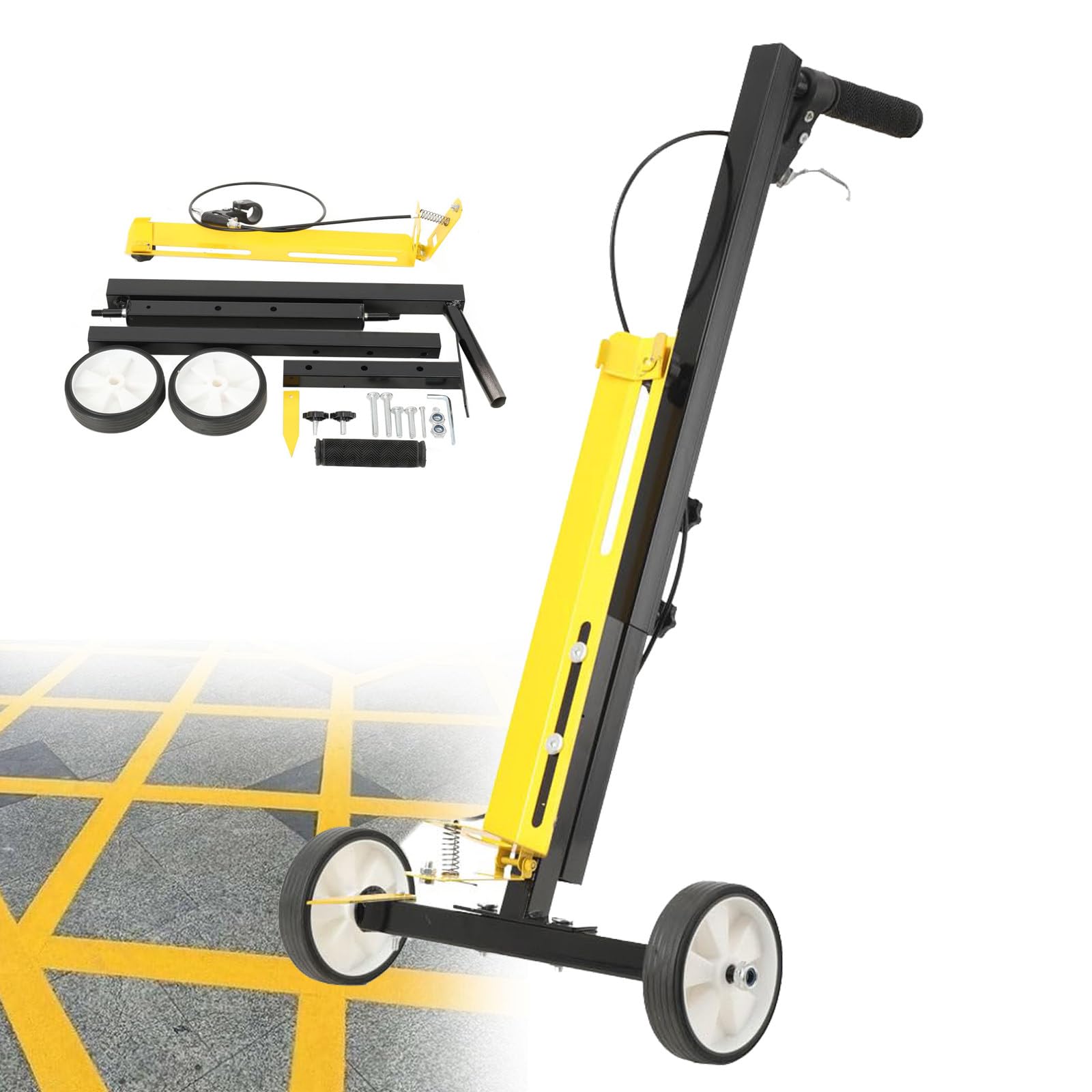 Applicatore di vernice spray per traccialinee, attrezzatura per traccialinee per scuole, superfici sportive, segnaletica industriale, segnaletica di sicurezza, traccia linee rette/curve/cerchi