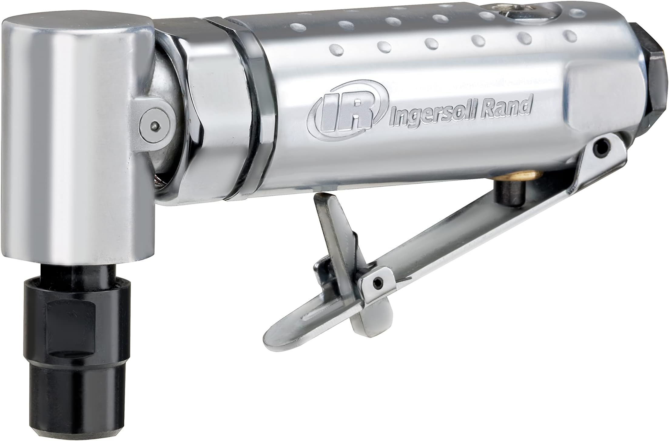 Ingersoll Rand 301B-M Angle Air Angle Die Grinder with Powerful 0.25 HP Motor, 21,000 RPM, 6mm Collet, Durable Aluminum Housing, Ball-Bearing Construction, Front Exhaust, and Self-Locking Throttle