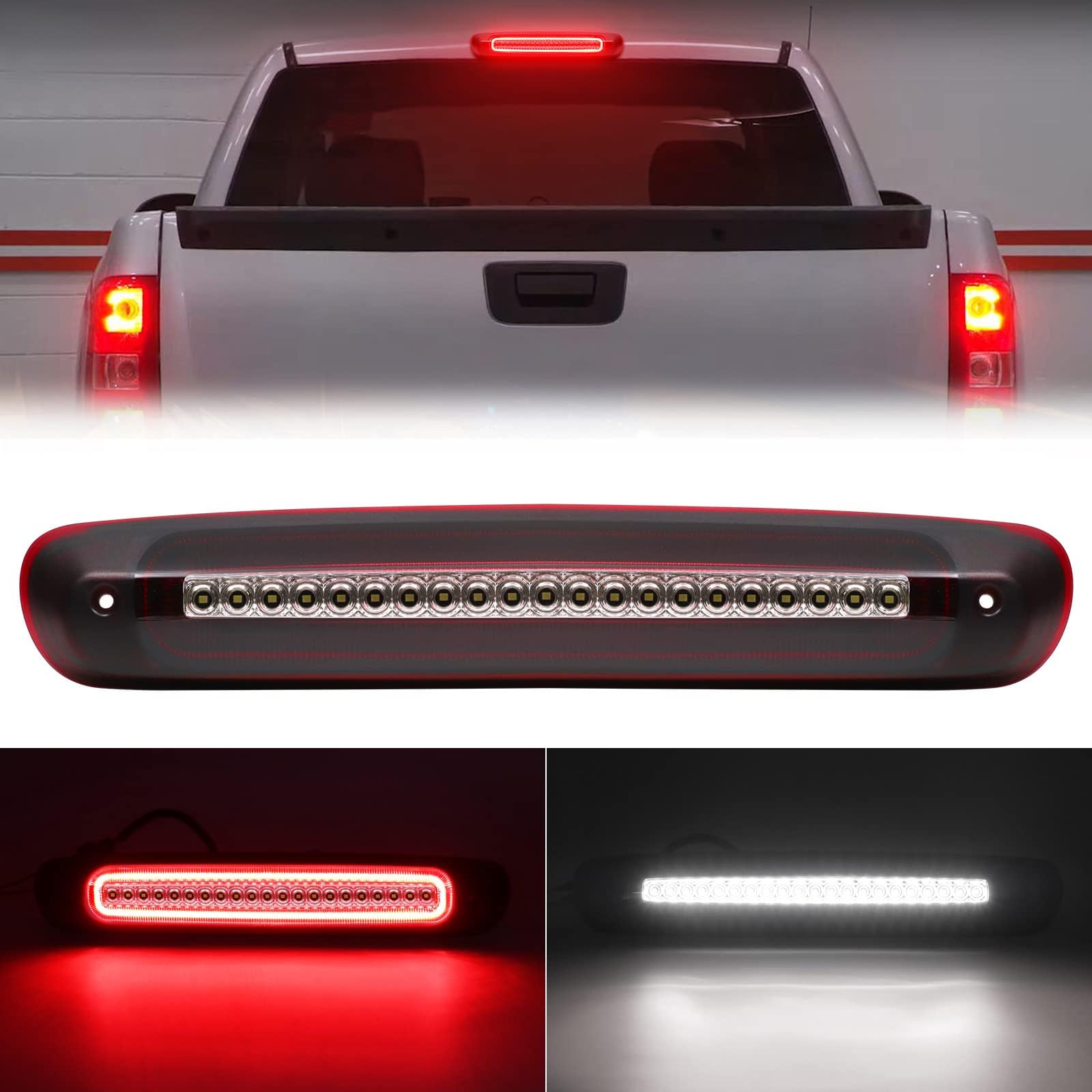 R&F Auto LED Strobe Third Brake Light For Ram 1500/2500/3500 (2010-2018) – Smoked Lens, F1 Flash, IP67 Waterproof