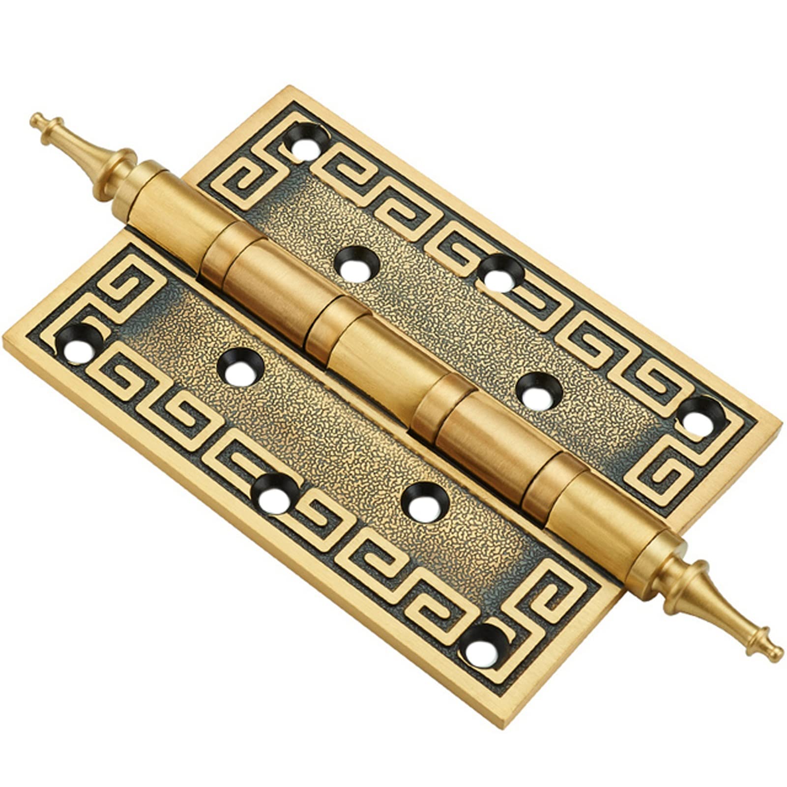 Shundeed C 1P 5Inch Brass Hings Thick,Retro Antique Abinet Door Neoclassical European Hinge Gate Room Door Opper Hinge(C)