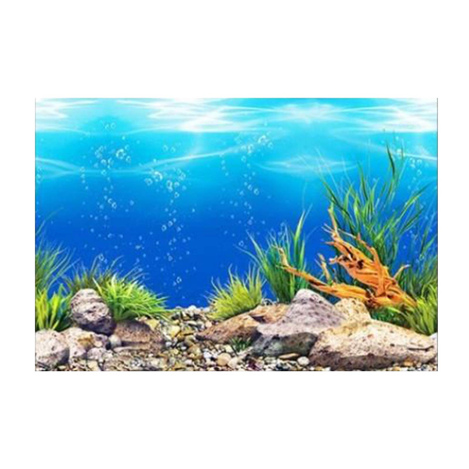 MagiDeal Tank 3D Effect Background, PVC Underwater World Aquarium Decor Waterproof Backdrop Poster Landscape Sticker, 40x62cm