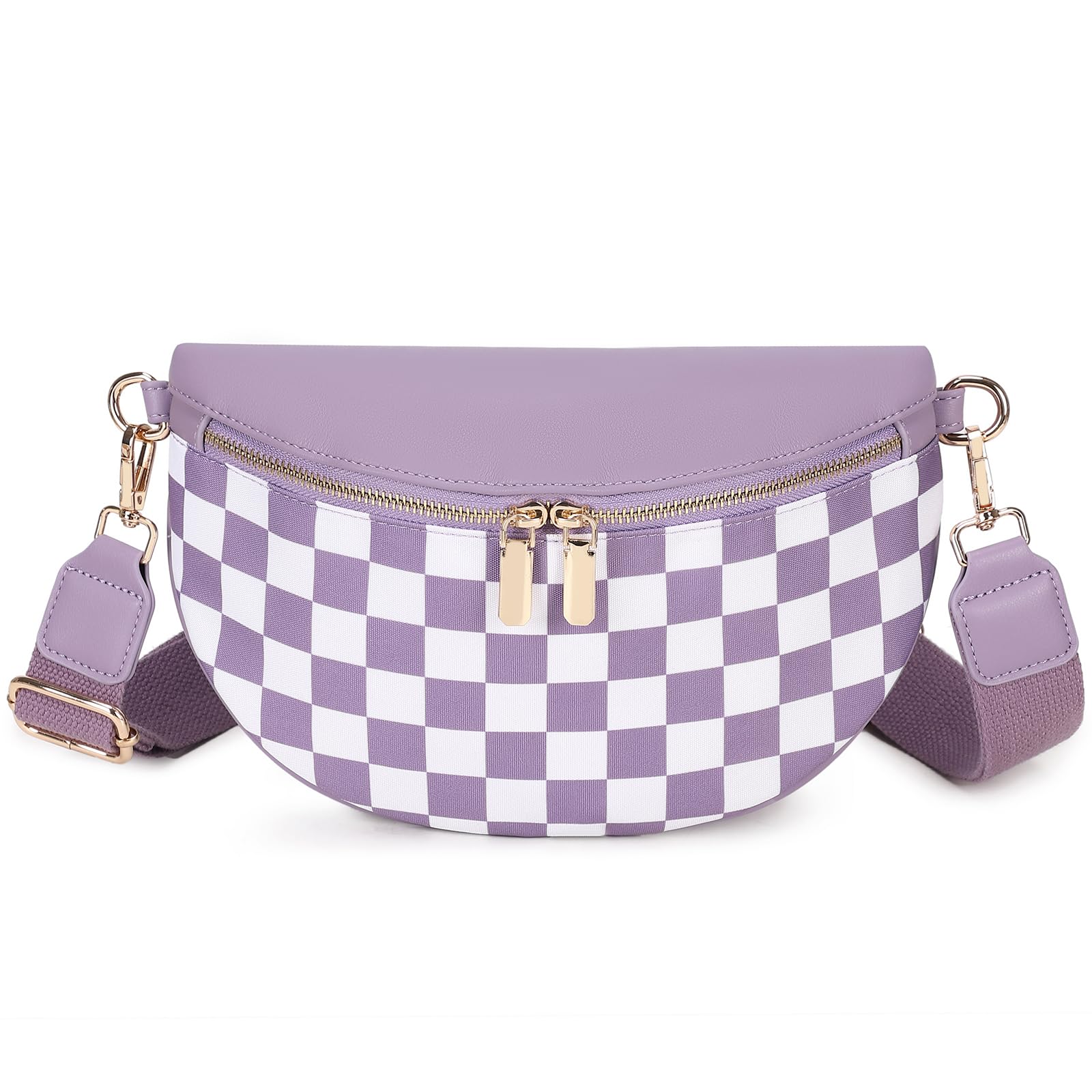 Eslcorri Small Crossbody Sling Bag for Women Trendy - Fanny Packs Leather Chest Belt Bum Bag Anti Theft Purse for Travel